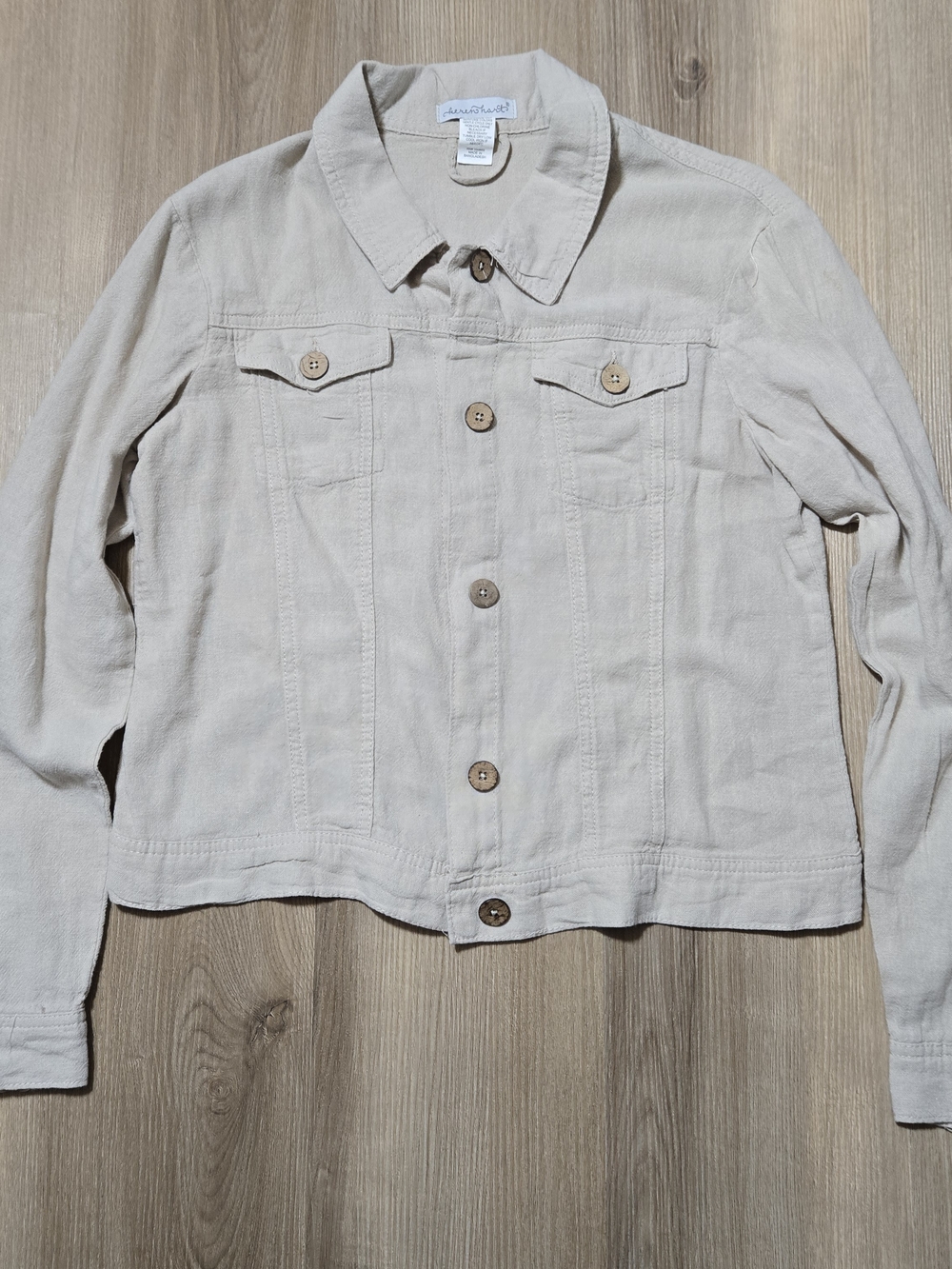 Linen Keren Hart Button-Front Jacket